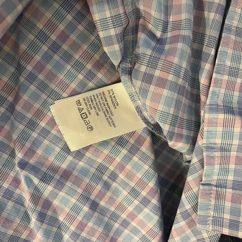 Tommy Bahama IslandZone Siesta Key Check Stretch Shirt XL - Picture 6 of 7